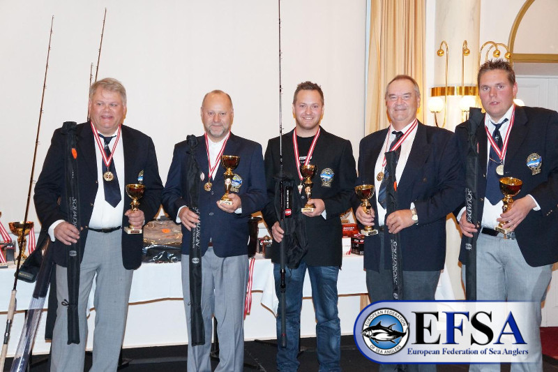 Swedish A-Team, European Champions Species 2015; Peter, Benny, Henrik, Magnus, Anders.